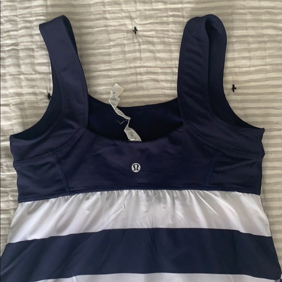 Lululemon Tank Top- Navy/white stripe - Picture 2 of 3